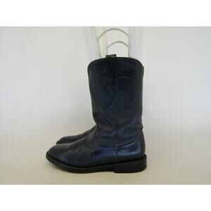 Cowtown Womens Size 5.5 M Blue Leather Roper Cowboy Western Boots